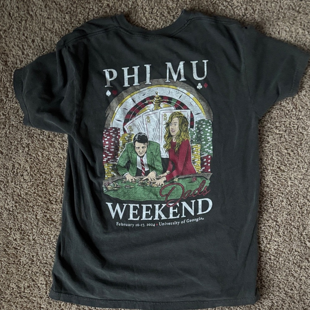 Phi Mu Dads Weekend T-Shirt - Black